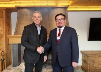 Г.Занданшатар, Тони Блэйр нар Давост уулзав