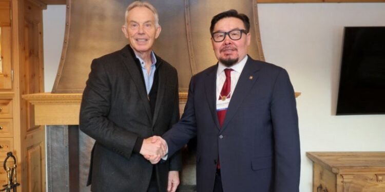 Г.Занданшатар, Тони Блэйр нар Давост уулзав